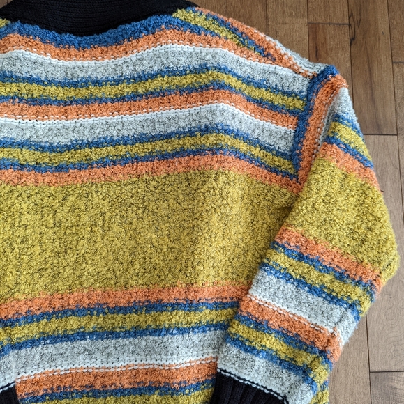 Boho Striped Cardigan Button-up Sweater - Picture 5 of 10